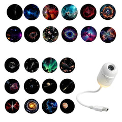 Mini Galaxy Star Projector Two In One Night Light Home Background Atmosphere Light Bedroom Car Decoration Children's Gift