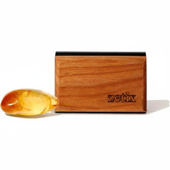 zetix Magnetic Wood Car Air Freshener for Visor, Amber Scent Refillable Odor Neutralizer, Eco-Friendly Essential Oil Blend