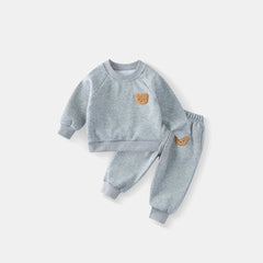 Spring Children's Spring Clothes Round Neck Long Sleeve Sweater Boys and Girls Trendy Baby Stylish Children's Clothing 2PCS