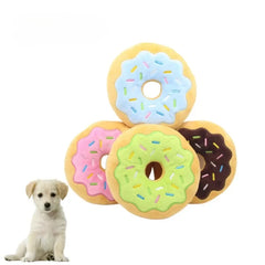 Dog Toys Donut Plush Soundmaking Cute Toy Pets Dog Squeaky Sound Funny Interactive Bite-Resistant Chew Biting Teeth Grinding Pet Shop