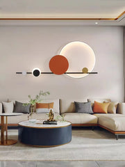 Modern Nordic Art Deco LED Wall Lamp 3000K Living Room Sofa Background Bedroom Bedside Hotel Hall Wall Lighting Creativity Decor