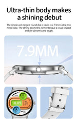 2026New 7.9mm Ultra-Slim SmartWatch Women Health Monitoring Always-On Display 100 +Sports Modes Bluetooth Call Smart Watch Women