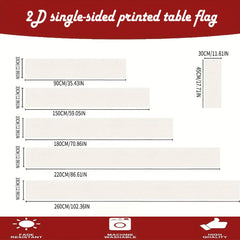 1PC Ramadan Islamic  Table Runner  - Flat Print Arabic Calligraphy Design, Festive Decor for Kitchen Dining Table & Eid Party