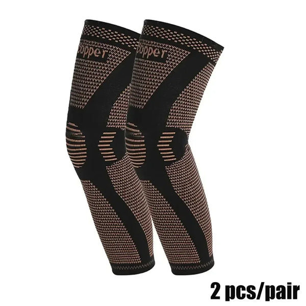Copper Knee Compression Sleeves – Long Support for Thighs & Calves