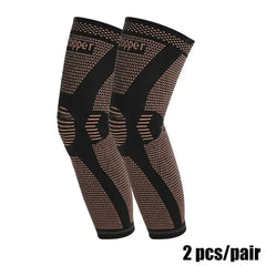 Copper Knee Compression Sleeves – Long Support for Thighs & Calves
