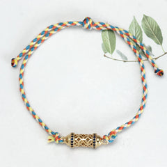 Lucky Eye Adjustable Colorful Braided Rope Bracelet Turkish Evil Eye Bead Copper Zircon Charm Bracelet for Women Men Jewelry