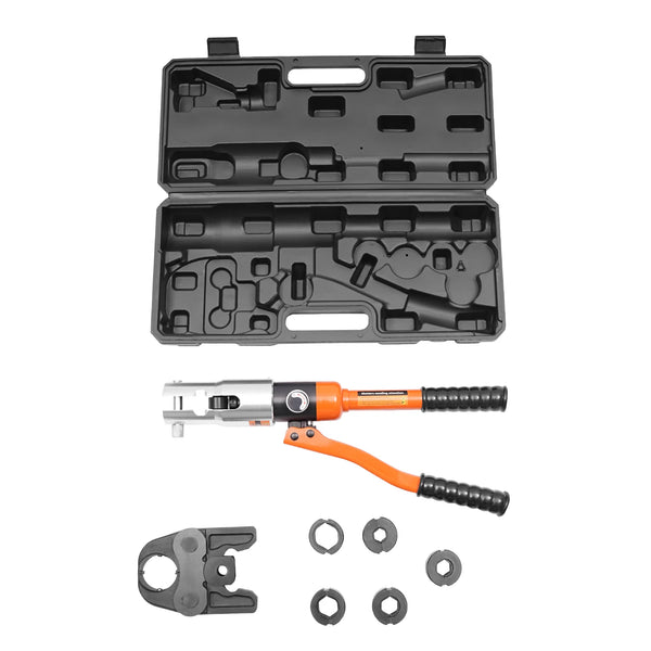 10T Professional Crimping Pliers with V/U Molds Type Hydraulic Press Tool Set Pressiing Pipe Crimper Aluminum Tube Clamp