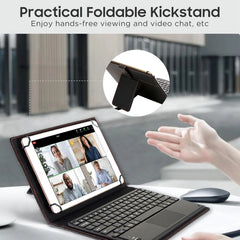 Universal Bluetooth Keyboard with Touchpad For TCL NXTPAPER 11 Plus Gen 2 FE 11 11.5 inch Folio Stand Case Protective Cover