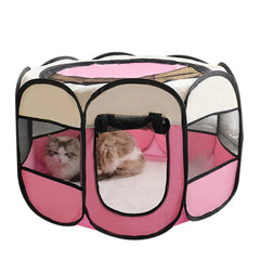 Foldable cats, dog kennels, cats, dogs, delivery rooms, pets, octagonal cages, breathable fences, tents, claw-resistant Pet Shop