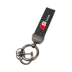 Suede Car Logo Keychain for Audi A1–A8 Q1–Q8 TT