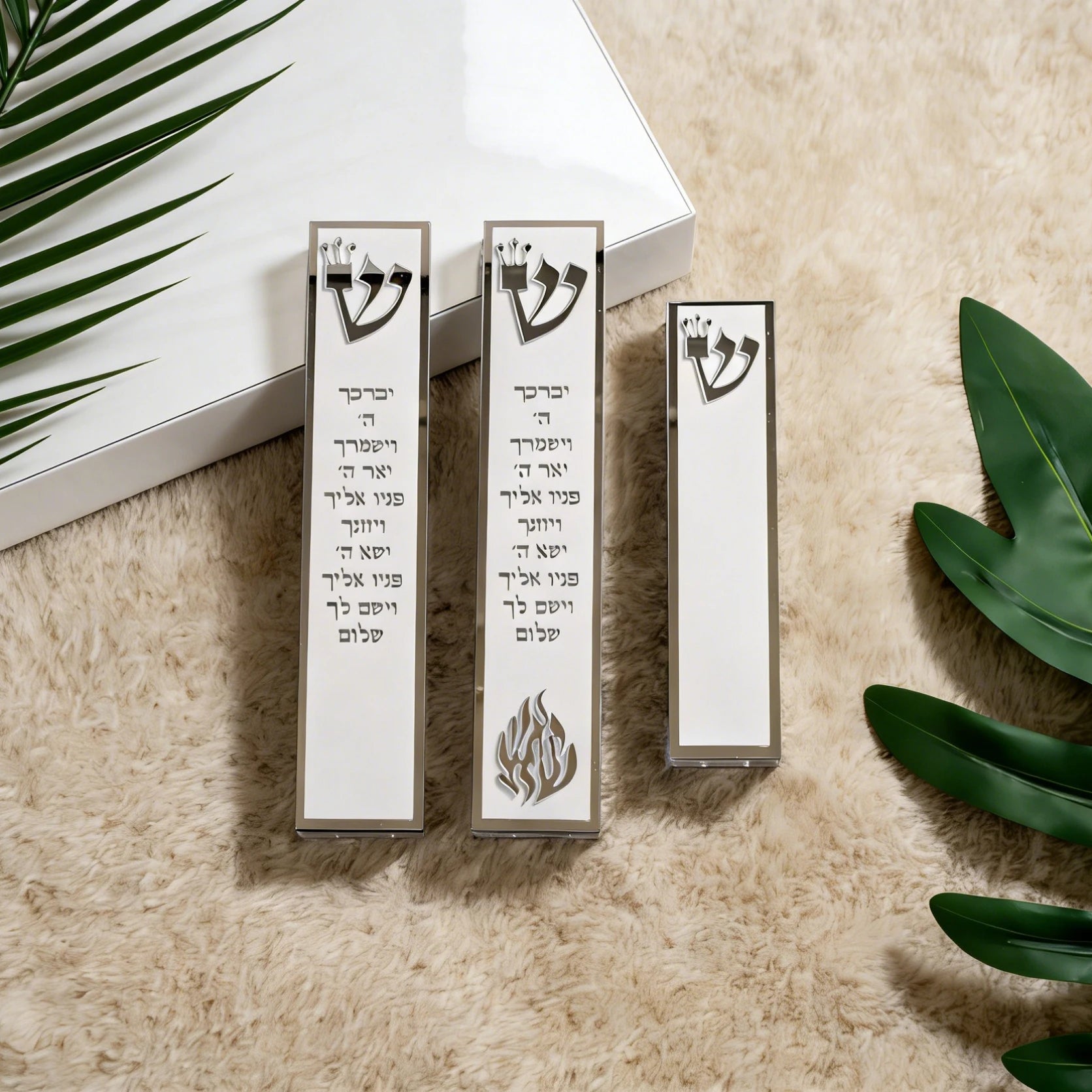 Personalized  Acrylic 3D Cut Jewish Mezuzah with Home Blessing&Name Custom Mezuzah Case Judaica Gift New Home Jewish Gift