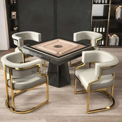 Luxury golden Dining Chairs wrought Iron Backrest Armchair Kitchen Modern Kitchen & Dining Furniture
 Home Bedroom Salon Makeup Chair