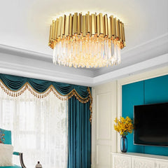 Luxury Crystal LED Ceiling Lamp Modern Gold Silver Living Room Chandelier Home Decoration Dining Room Pendant Lights