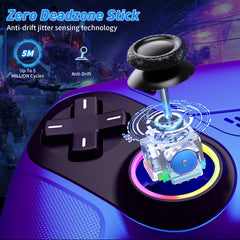 Controller For Playstation 5 PS5/PS5 Pro/Slim/PC,RGB Wireless Gamepad W/Hall Effect Trigger Marco/Turbo Anti-Drift Game Joystick