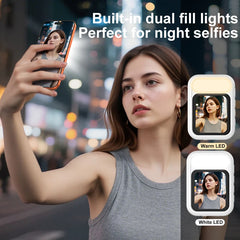 NEWEST Magnetic Selfie Monitor Screen with Fill Light Phone Back Mirroring Rear Camera For Live Stream Vlogging Video Recording