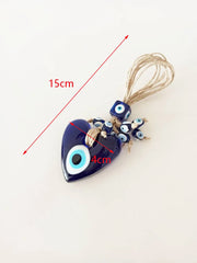Lucky Eye Glass Blue Turkish Evil Eye Pendant Wall Hanging Multi Color Bead Handmade Decoration for Home Living Room Car