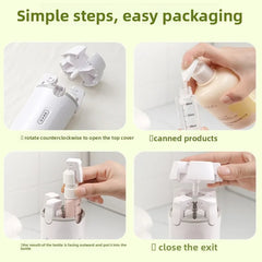 4-in-1 Shampoo Bottle Portable Cosmetics Lotion Bottle Storage Bottle Travel Separate Bottle Shampoo Bath Gel Separate Bottle