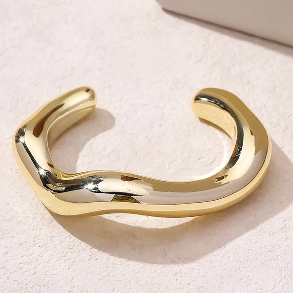 Vintage Big Cuff Bangle – Geometric Hip Hop Bracelet