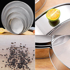 304Stainless Steel Flour Sieve 40 Mesh Thickened Sesame Baking Tools Holding Mesh Flour Sifter Sifters Shakers Mesh Baking Tools Kitchen Tools, Cooking Utensils