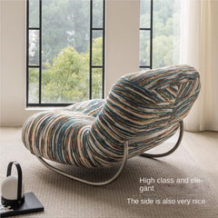 XD Caterpillar Corner Sofa Togo Balcony Casual Single Chair Living Room Internet Famous Wrought Iron Retro Rocking Chair Lazy Sofa Living Room Furniture
