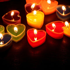 Heart-shaped candle romantic Valentine's Day tea wax proposal pendulum small candle prop art scented candle