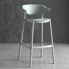 Bar Chair Household Plastic Island Backrest High Foot Dining Chair Stackable High Stool Cafe Negotiation High Stools Kitchen & Dining Furniture Bar Stools & Counter Stools