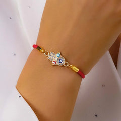 Turkish Evil Eye Bracelets For Women Men Handmade Braided Black Red Rope Lucky Bracelet Fashion Couple Friendship Jewelry Gifts