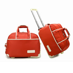 New Men/Women Travel Suitcase With Tie Rod Directional Wheel Thickened Nylon Waterproof Outdoor Sports Bag