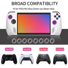 8pcs Silicone Joystick Caps for PS5/PS4/Steam Deck/ROG Ally - Elastic Protective Ring , Anti-Slip Grip & Dustproof Design