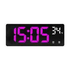 Voice Control Digital Alarm Clock Temperature Dual Alarm Snooze Desktop Table Clock Night Mode 12/24H LED Clock Watch Desk