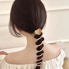 Vintage Heart Ball Elastic Headband – Women’s Hair Tie Scrunchie