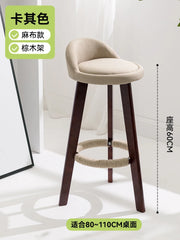 Bar Stools home high stool bar high chair cashier stool simple solid wood bar chair front desk commercial Kitchen & Dining Furniture