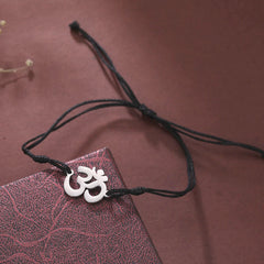 Dawapara Om Ohm Aum Charm Spiritual Pendant Stainless Steel Bracelet Yoga Jewelry Meditation Buddhist Spiritual Amulet