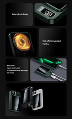 Lenovo 2026 200000mAh Magnetic Wireless Power Bank Portable Fast Charger For Magsafe Auxiliary Battery For iphone Huawei Samsung
