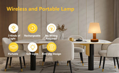 LED Table Lamp Touch Sensor Rechargeable Desktop Night Light Wireless Reading Lamp For Restaurant Hotel Bar Bedroom Decor Light