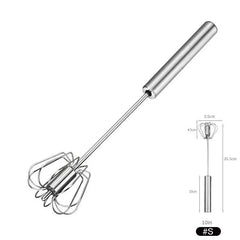 Stainless Steel Semi-Automatic Hand Push Whisk (10–14”)