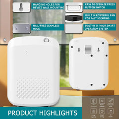 Fragrance Diffuser Aromatic Oil Diffuser Electric Home Air Freshener Machine Wall Hanging Essential Oil Diffuser For Hotel Home Decor