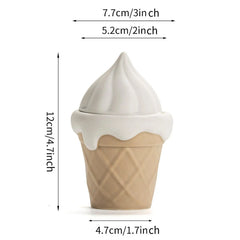 Candle Cup Ice Cream Shaped Ceramic Ornament for Office Party Living Room Home Decor