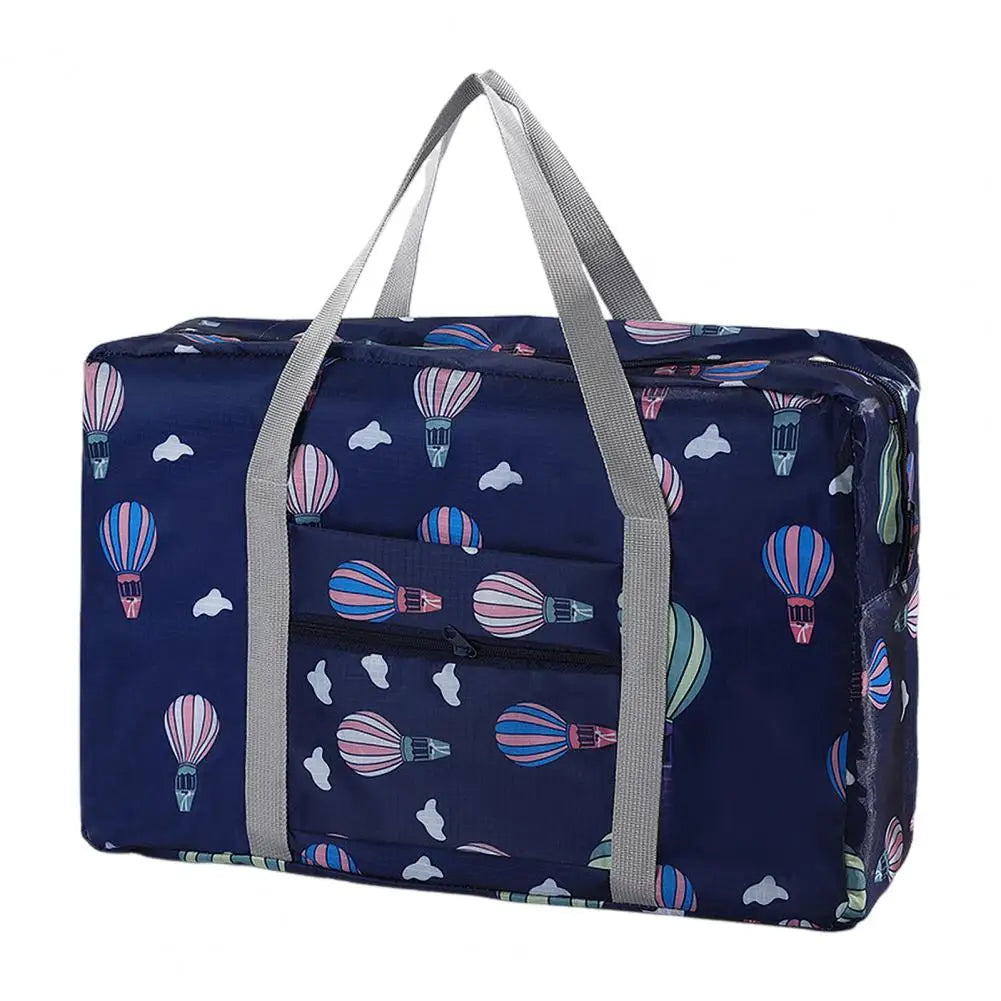 Carry-on Luggage Bag Foldable Travel Duffel Bag Tote Large Capacity Waterproof Portable Storage Bag with Zipper