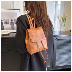 Fashion PU Leather Backpack for Women – Vintage Travel & School Bag