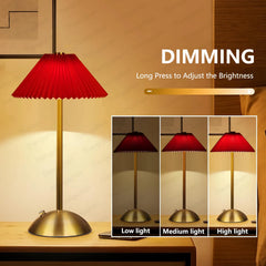 LED Table Lamp Touch Sensor Rechargeable Desktop Night Light Wireless Reading Lamp For Restaurant Hotel Bar Bedroom Decor Light
