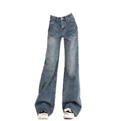 Ladies Jeans Flare Trousers Leisure Slimming Vintage Inspired Autumn  High Waist Bell  Women's pants Flared jeans jeans y2k