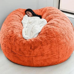Soft Warm 180*90cm Fur Giant Removable Washable Bean Bag Bed Cover Comfortable Living Room Furniture Lazy Corner Sofa
 Coat