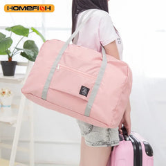 HOMEFISH Foldable Travel Duffel Bag for Airlines Carry on Bag for Women Lightweight Large Capacity Sports Weekend Trip Overnigh