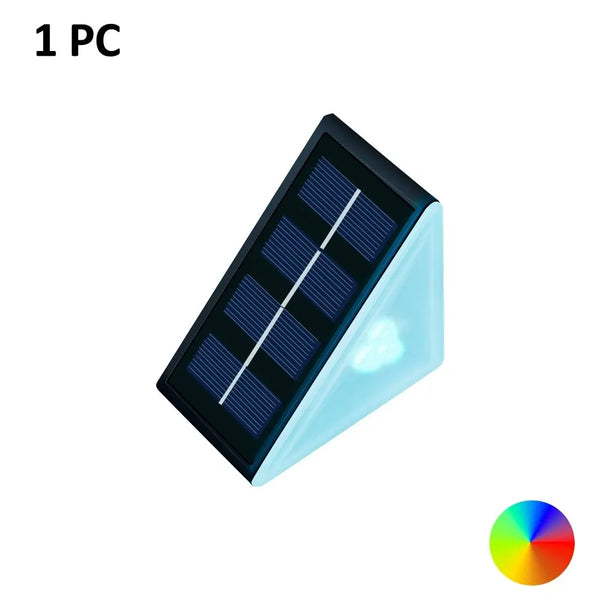 Outdoor Solar Step Lights, Warm White & RGB, IP67 Waterproof, Auto On, for Patio, Yard, Driveway, Porch Decoration Home Decor Lamps and Lights
