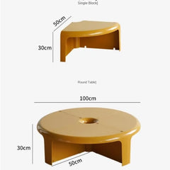 X&D Nordic Circular Coffee Table Creative Small-sized Coffee Table Can Be Split Spliced And Combined With Edge Tables Living Room Furniture