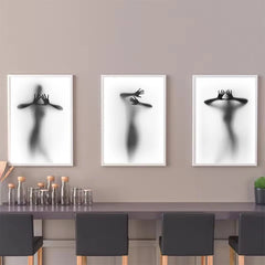 Abstract Mirror Fashion Posters Minimalist Projection Art Figure Canvas Painting Couple Hazy Nordic Bedroom Corridor Home Decor