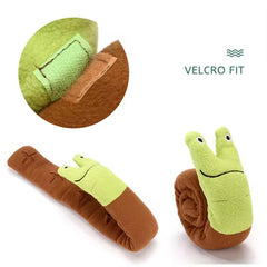 Dog Squeak Plush Snails Toys Dog Sound Chew Plush Toy Hidden Food Sniffing Teeth Cleaning Pet Enrichment Toy Pet Shop