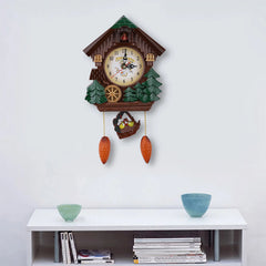 Cuckoo Clock Tree House Wall Clock Art Vintage Decoration for Home