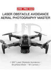 L900 Pro MAX GPS Drone 4K Professional HD Dual Camera 5G Wifi 360° Obstacle Avoidance Brushless Foldable Quadcopter RC Drone Toy